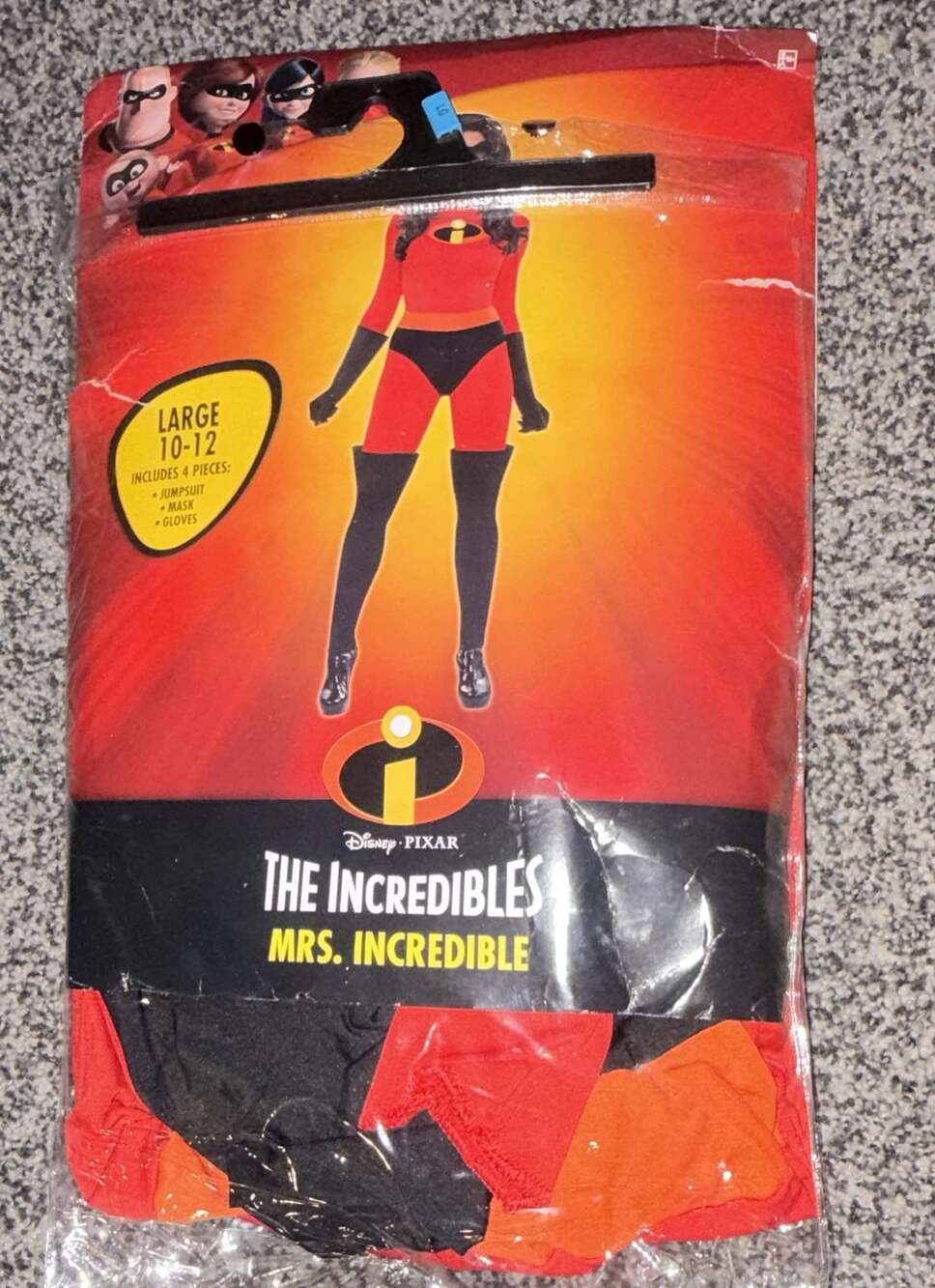 Disney The Incredibles Mrs Incredible Costume Size 10-12 Large